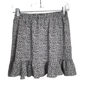 Polly Speckled Ruffle Bottom Skirt, Size 4